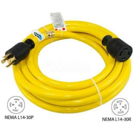 CONNTEK Conntek 20601-040, 40', 30A, Generator Power/Extension Cord with NEMA L14-30P to L14-30R 20601-040